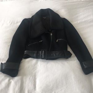 bebe Wool and Leather Jacket